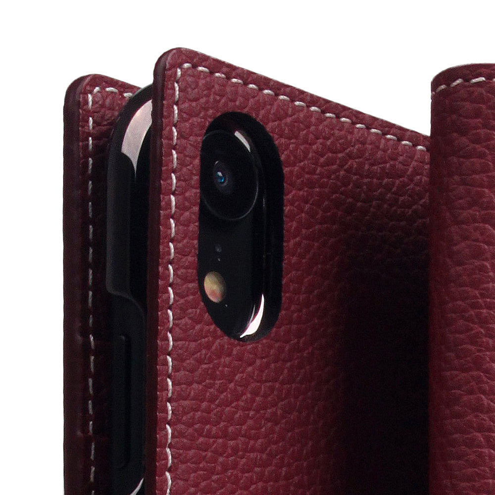 D8 Full Grain Leather Case for iPhone XR Burgundy Rose