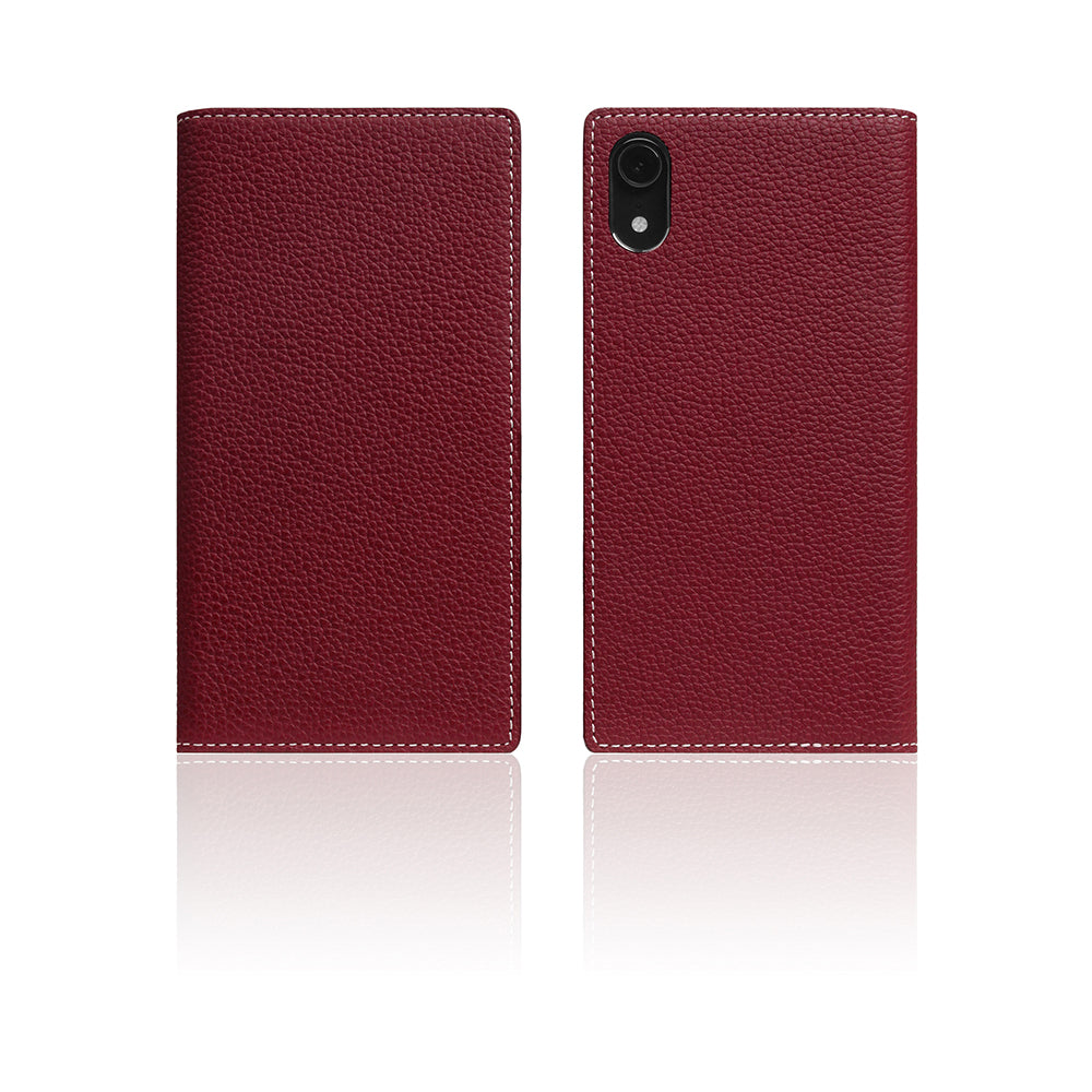D8 Full Grain Leather Case for iPhone XR Burgundy Rose