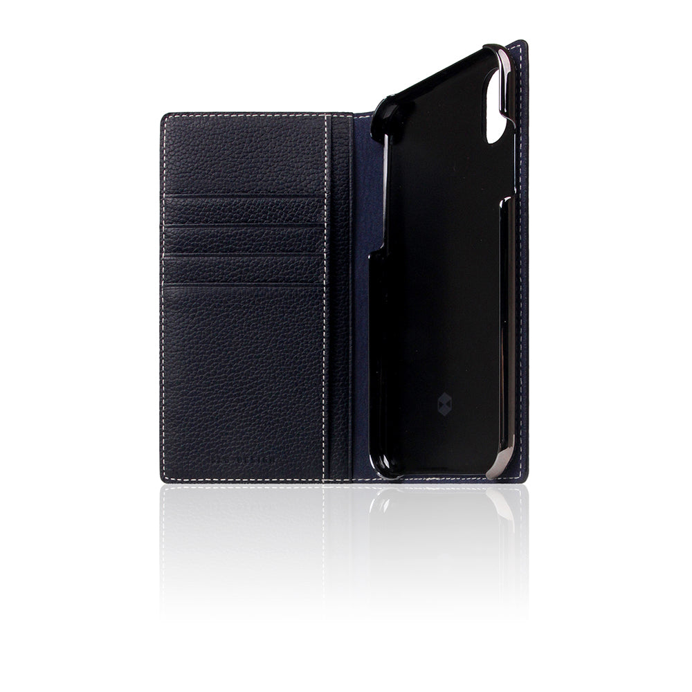 D8 Full Grain Leather Case for iPhone XR Black Blue