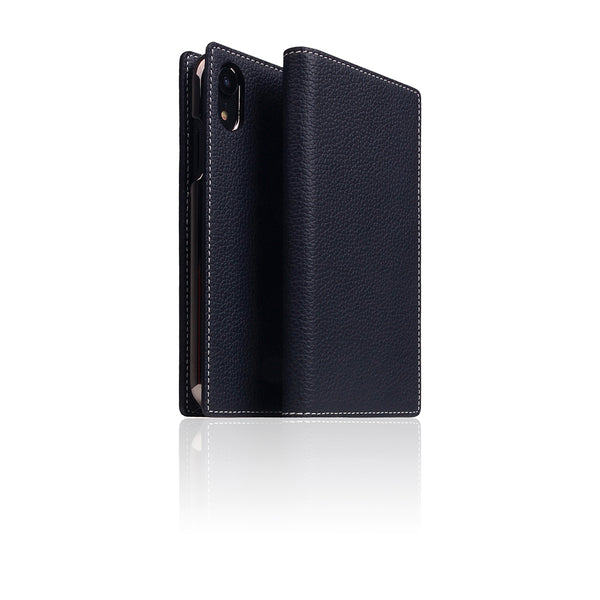 D8 Full Grain Leather Case for iPhone XR Black Blue