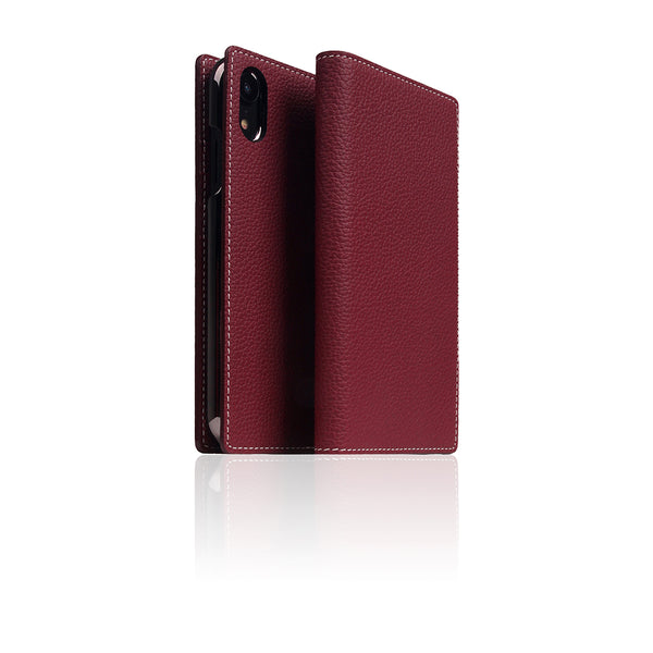 D8 Full Grain Leather Case for iPhone XR Burgundy Rose