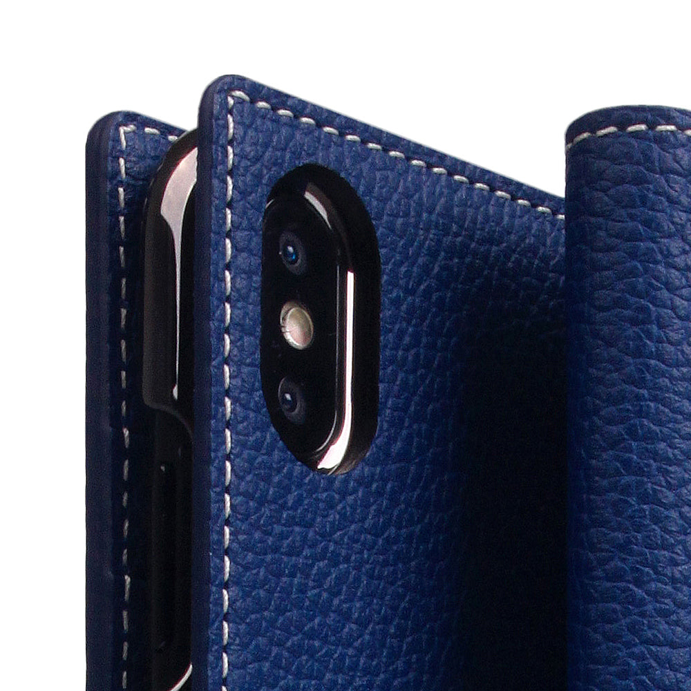 D8 Full Grain Leather Case for iPhone Xs Max Navy Blue