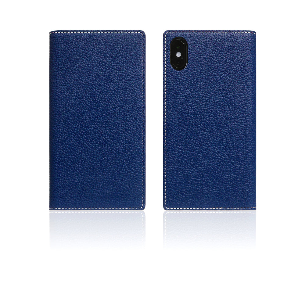 D8 Full Grain Leather Case for iPhone Xs Max Navy Blue