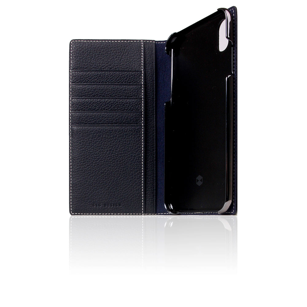 D8 Full Grain Leather Case for iPhone Xs Max Black Blue