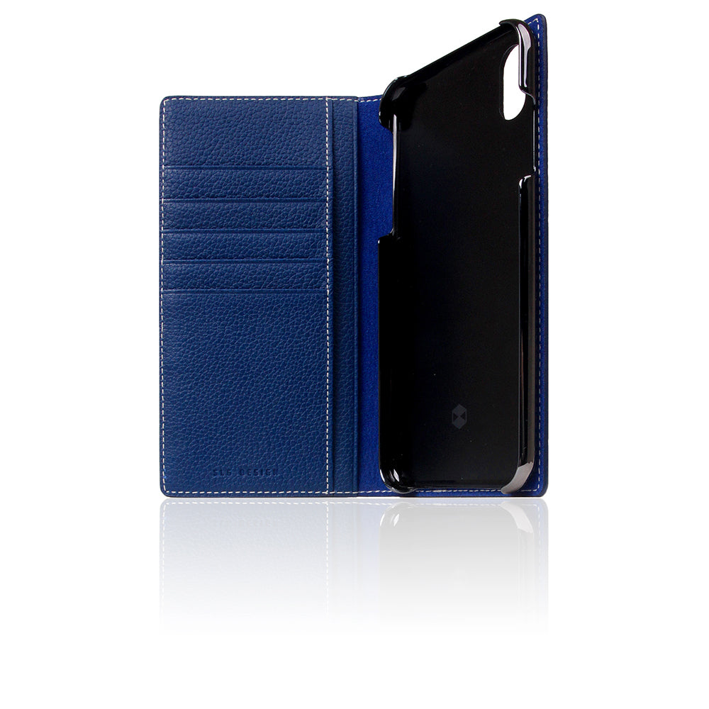 D8 Full Grain Leather Case for iPhone Xs Max Navy Blue