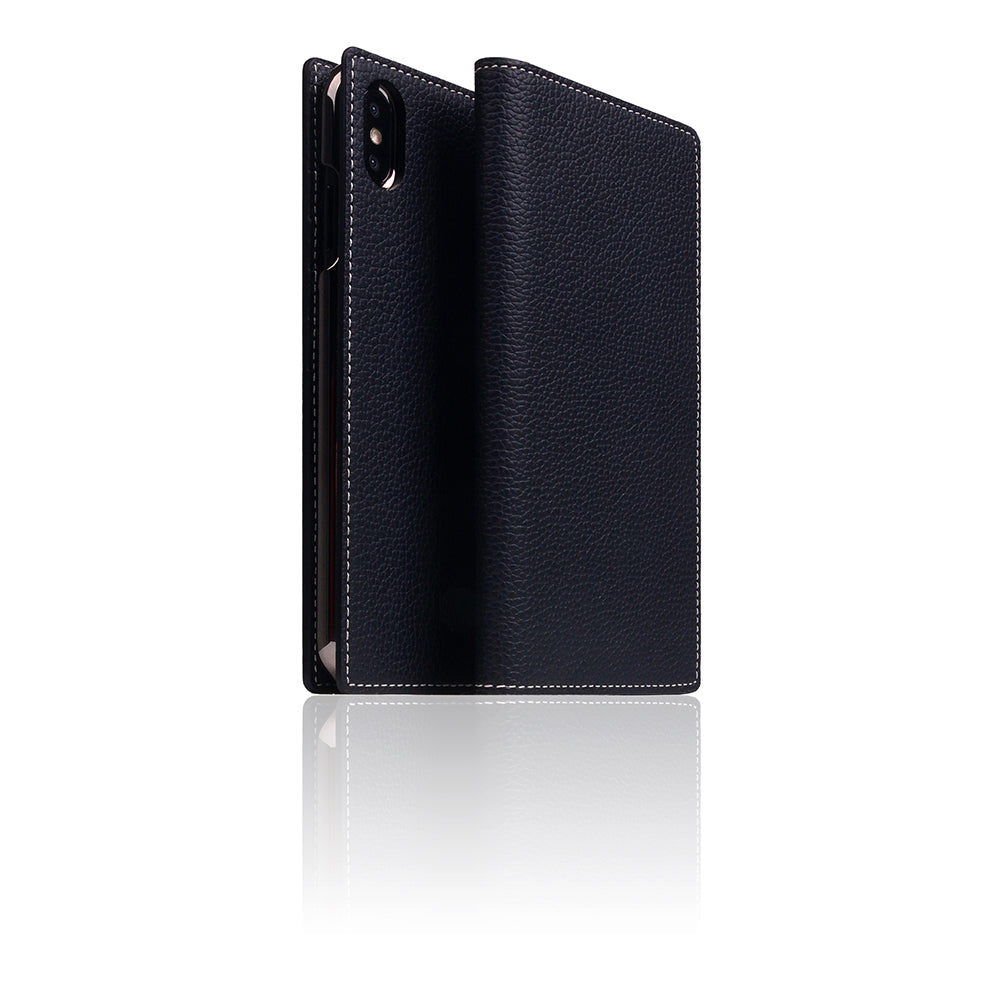 D8 Full Grain Leather Case for iPhone Xs Max Black Blue