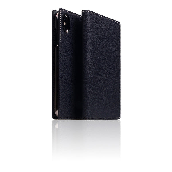 D8 Full Grain Leather Case for iPhone Xs Max Black Blue