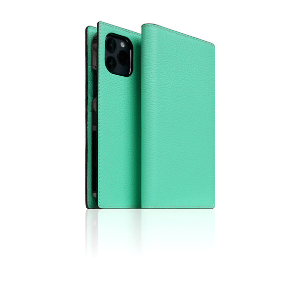 D8 Neon Full Grain Leather Diary Case for iPhone 12 Pro Max (Teal)