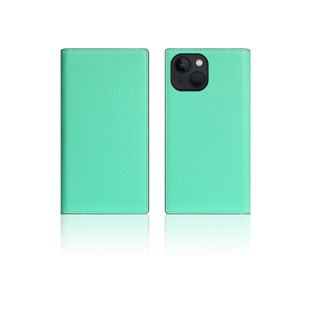 D8 Neon Full Grain Leather Diary Case for iPhone 13 mini (Teal)
