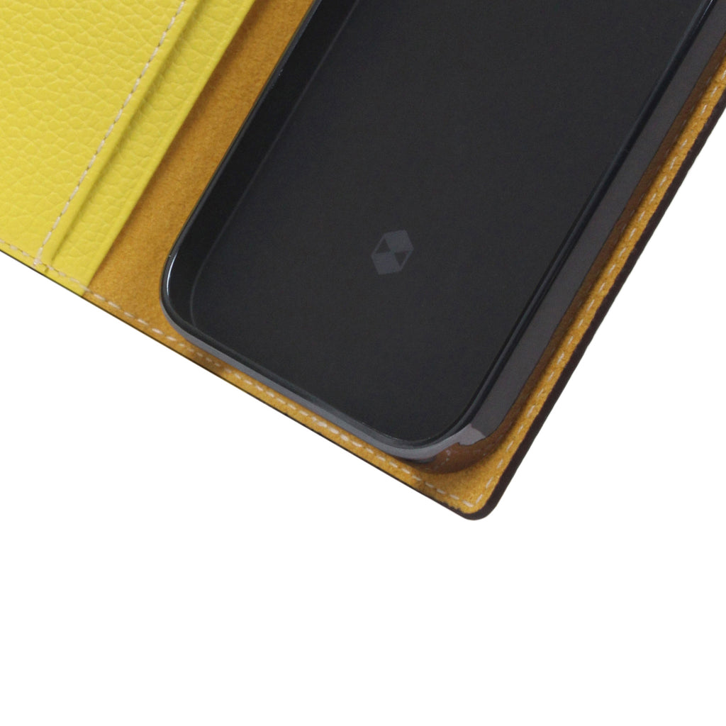 D8 Neon Full Grain Leather Diary Case for iPhone 14 Plus (Lemon)