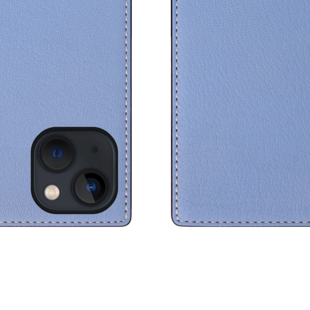 D9 France Chevere Sully Leather Diary Case for iPhone 14 (Blue Vista)