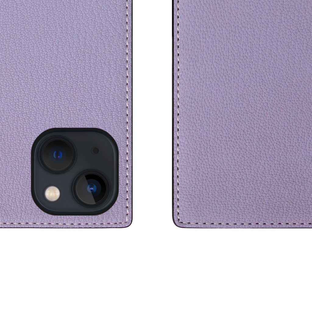 D9 France Chevere Sully Leather Diary Case for iPhone 14 (Lavenda)