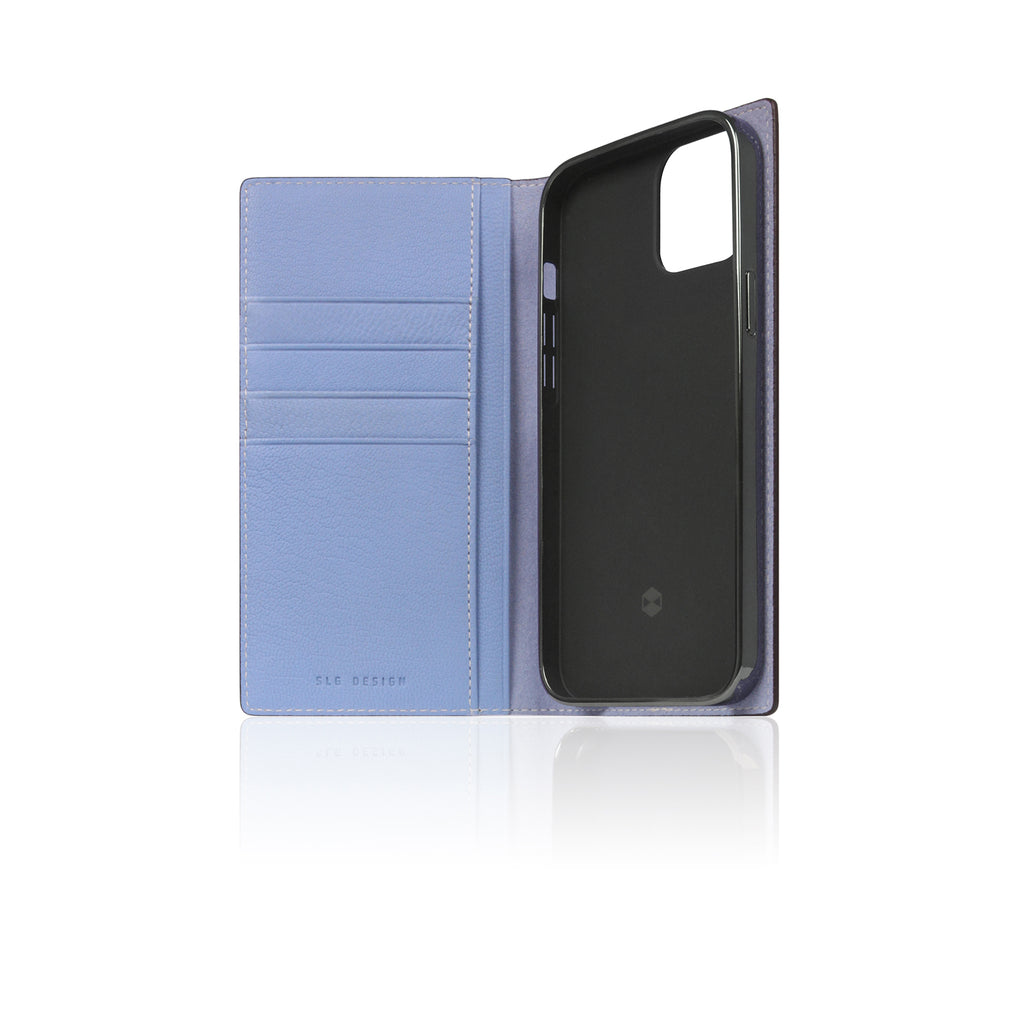 D9 France Chevere Sully Leather Diary Case for iPhone 13 (Blue Vista)