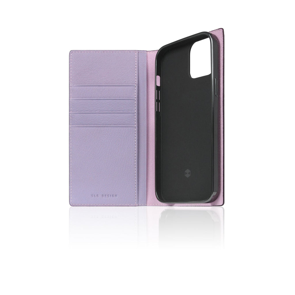 D9 France Chevere Sully Leather Diary Case for iPhone 14 (Lavenda)