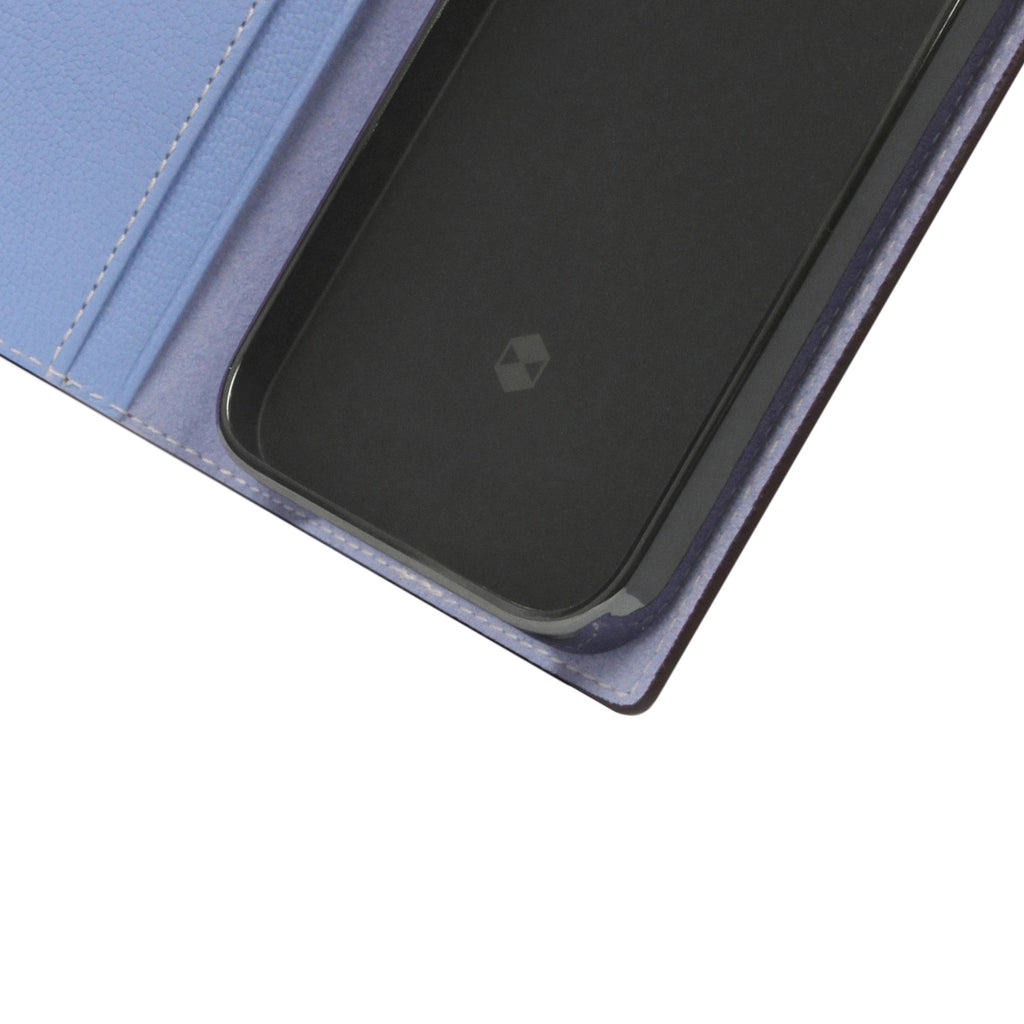 D9 France Chevere Sully Leather Diary Case for iPhone 13 mini (Blue Vista)