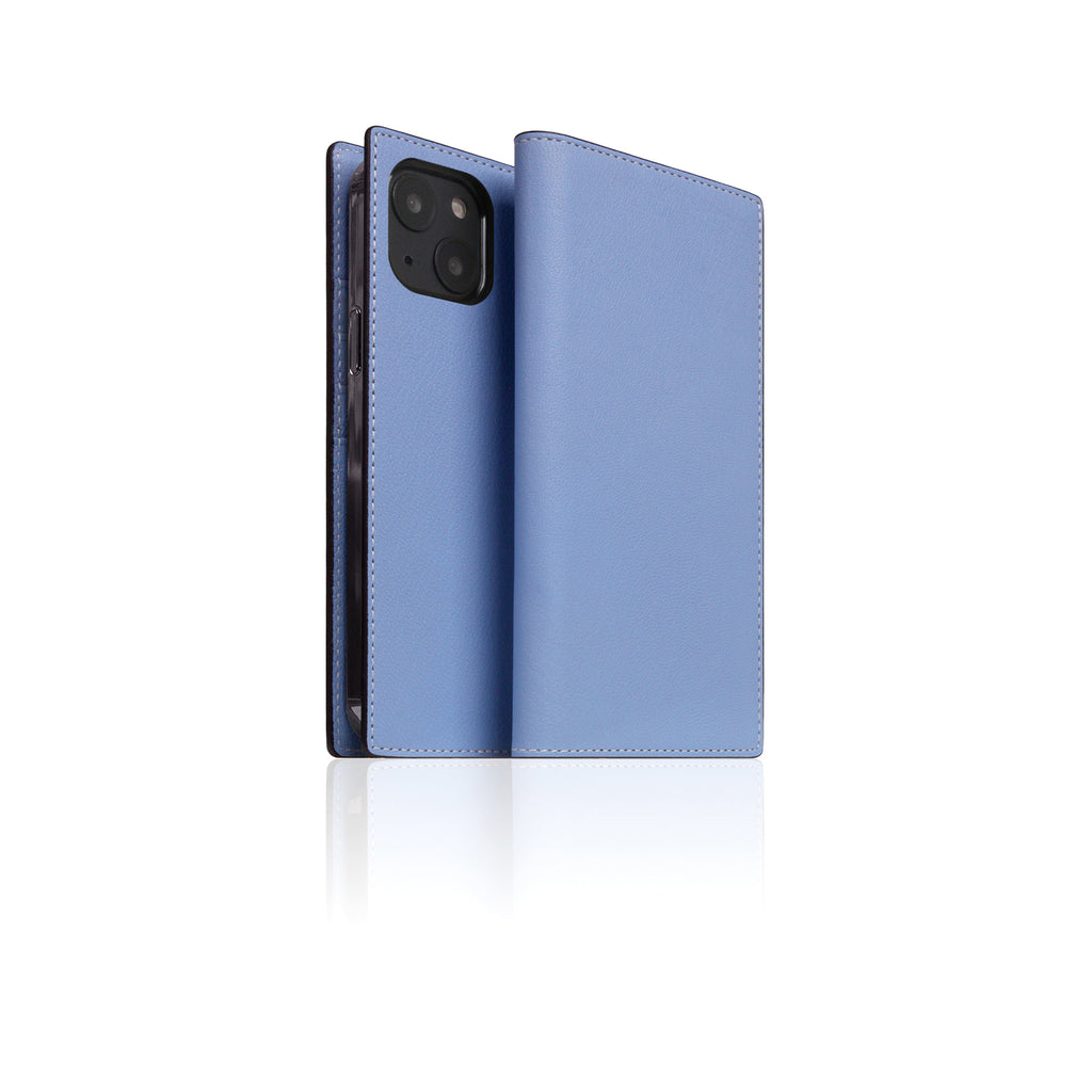 D9 France Chevere Sully Leather Diary Case for iPhone 13 mini (Blue Vista)
