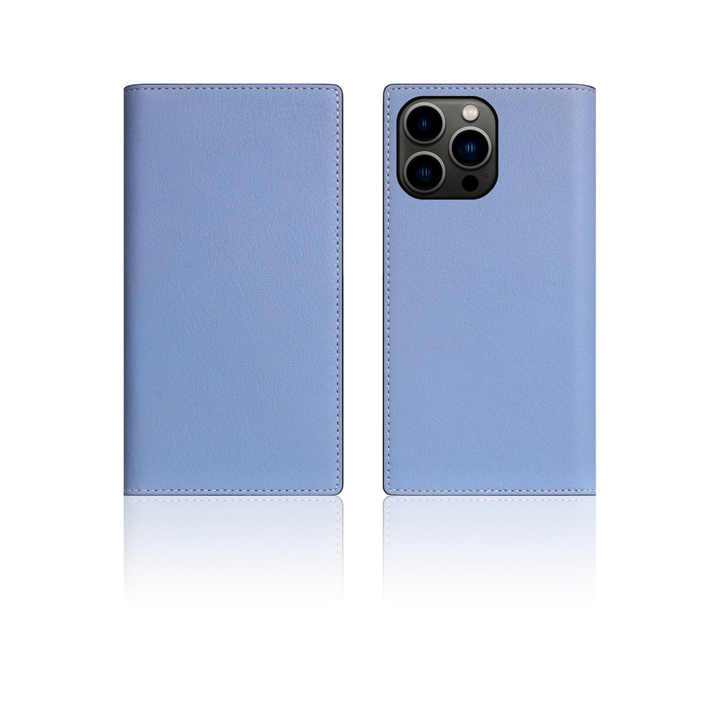 D9 France Chevere Sully Leather Diary Case for iPhone 14 Pro (Blue Vista)
