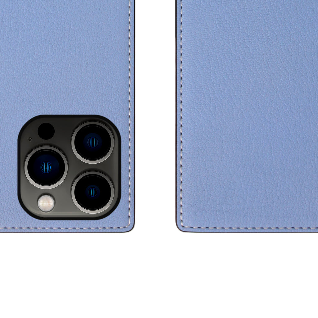D9 France Chevere Sully Leather Diary Case for iPhone 13 Pro (Blue Vista)