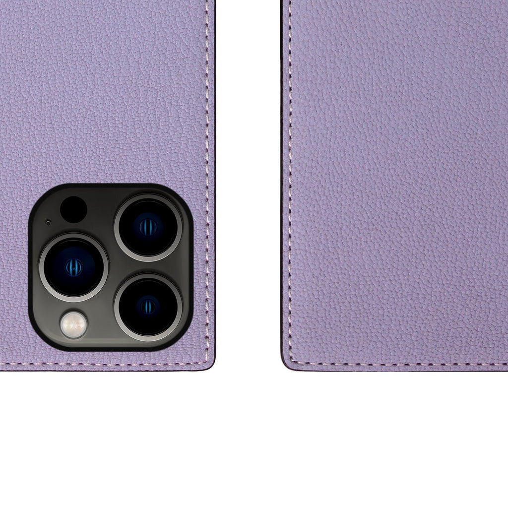D9 France Chevere Sully Leather Diary Case for iPhone 14 Pro (Lavenda)