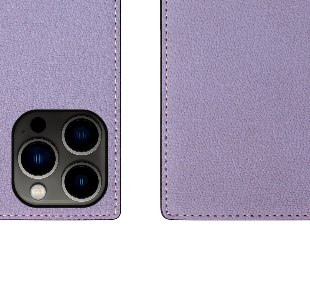 D9 France Chevere Sully Leather Diary Case for iPhone 14 Pro Max (Lavenda)