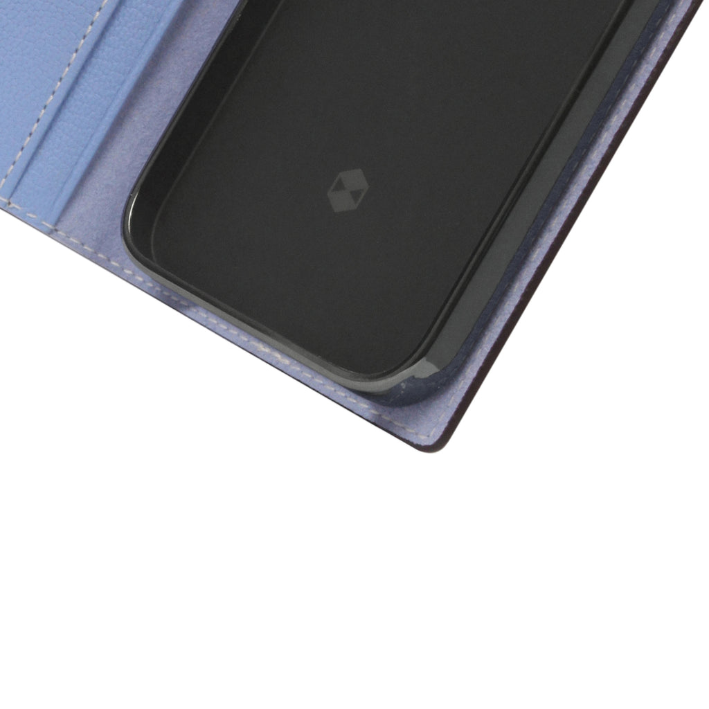 D9 France Chevere Sully Leather Diary Case for iPhone 13 Pro Max (Blue Vista)