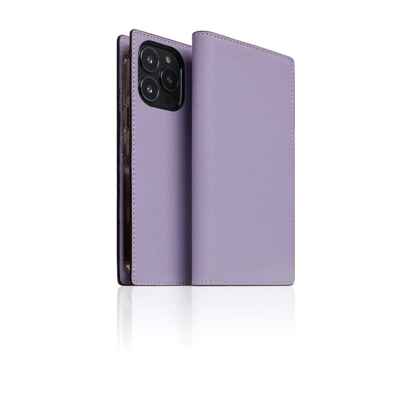 D9 France Chevere Sully Leather Diary Case for iPhone 13 Pro (Lavenda)