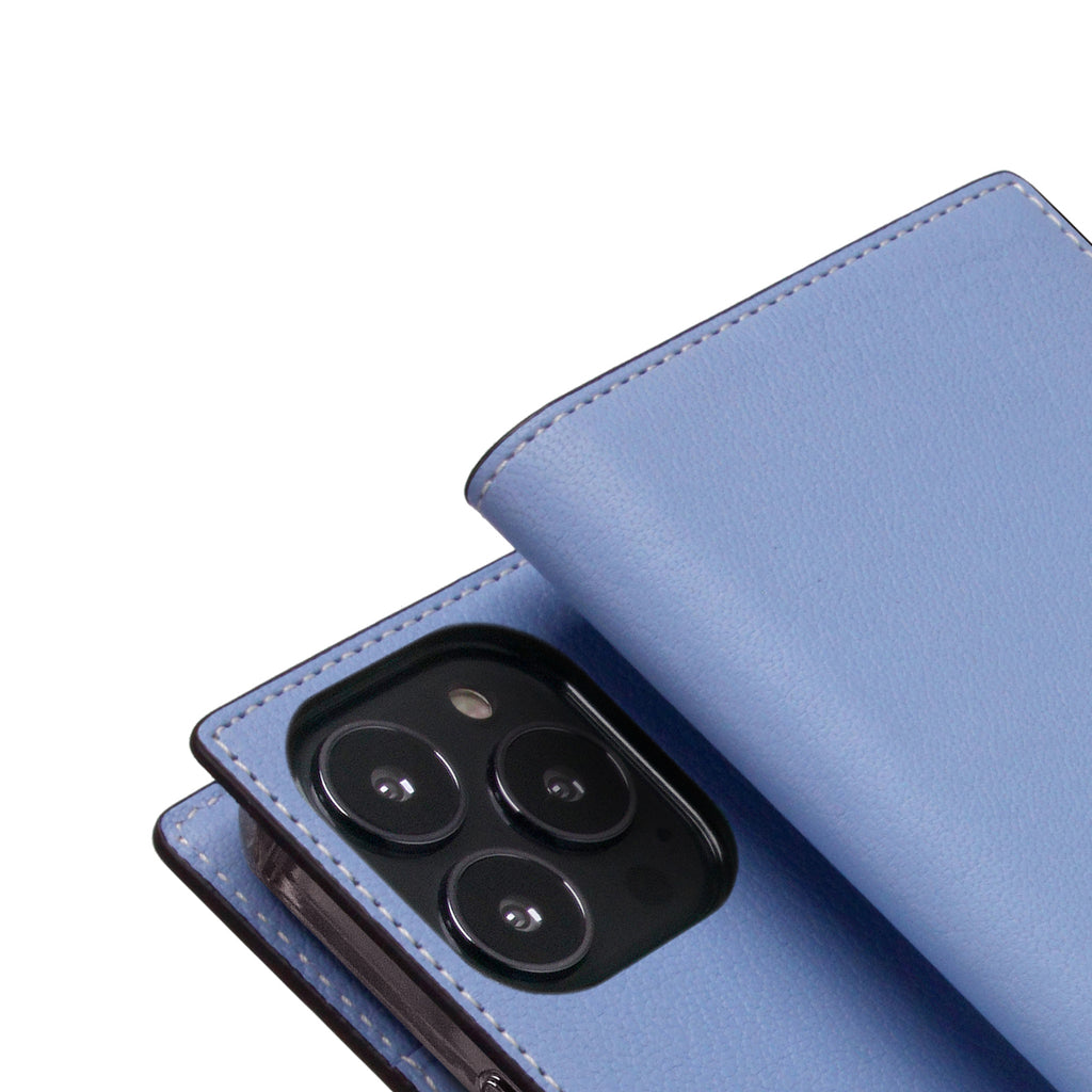 D9 France Chevere Sully Leather Diary Case for iPhone 13 Pro (Blue Vista)