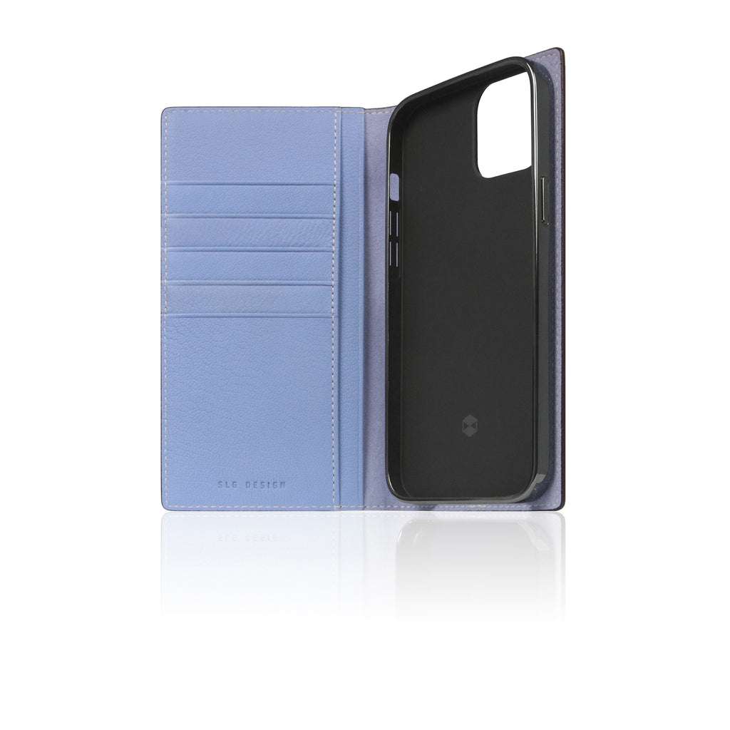 D9 France Chevere Sully Leather Diary Case for iPhone 14 Plus (Blue Vista)
