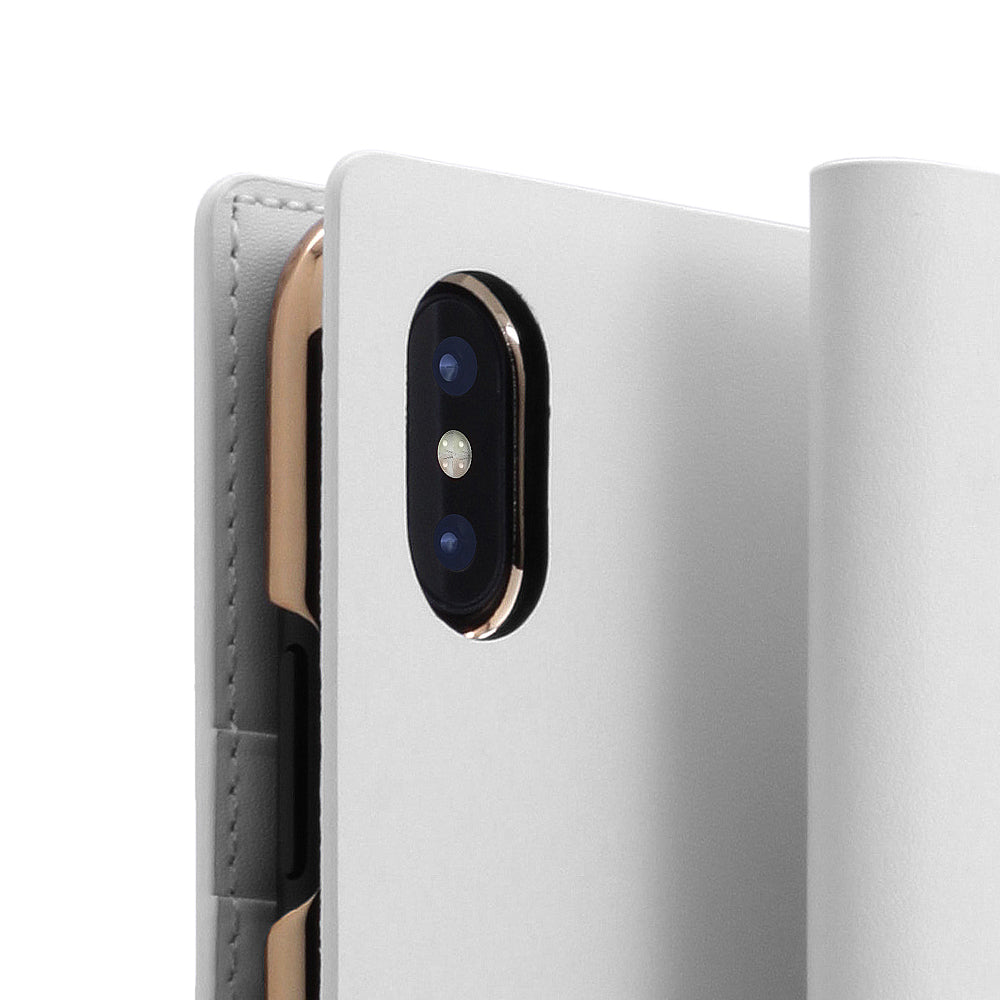 D5 Calf Skin Leather Case for iPhone X / XS White
