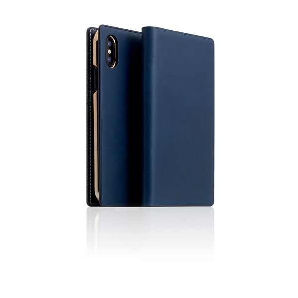 D7 Italian Buttero Leather Case for iPhone X / XS Blue