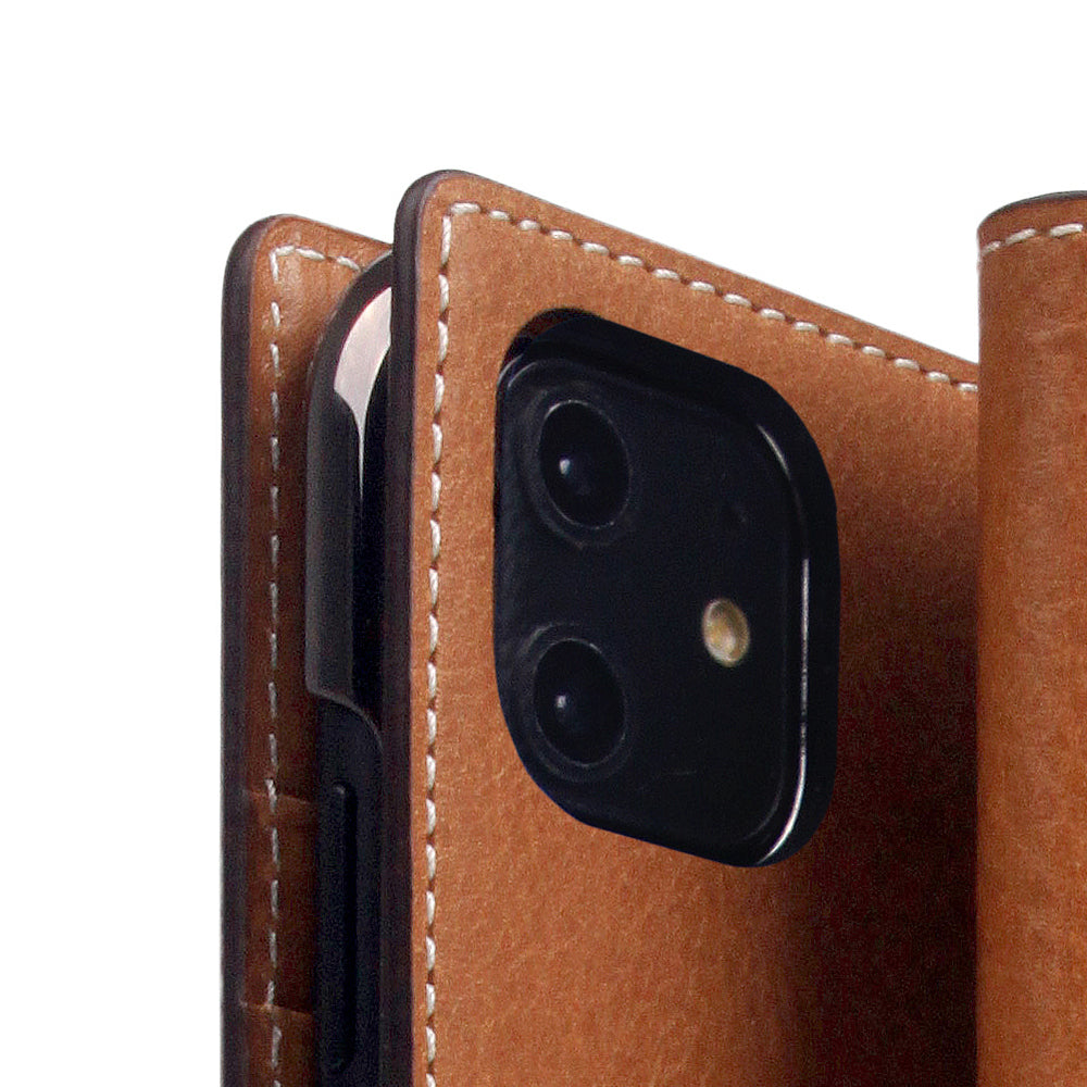 D+ Italian Temponata Leather Case for iPhone 11 Tan Blue