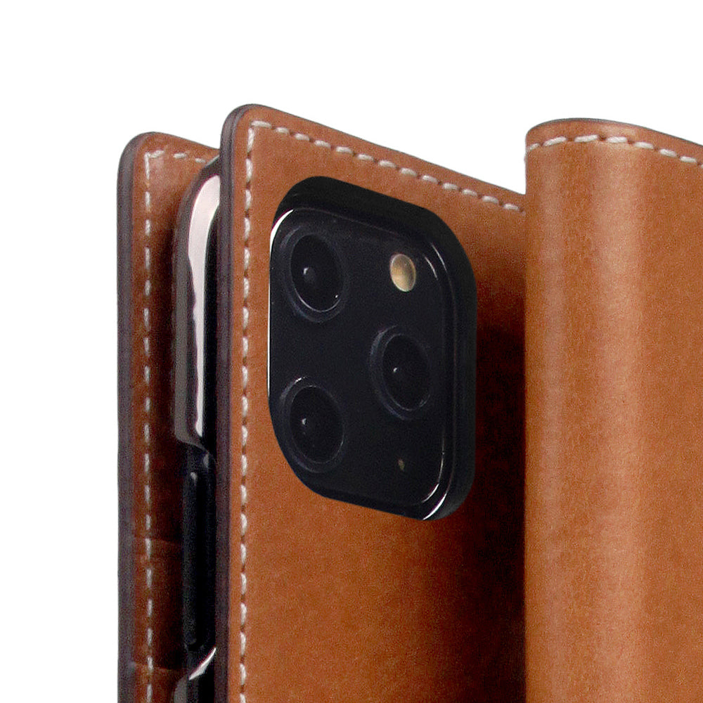 D+ Italian Temponata Leather Case for iPhone 11 Pro Tan Blue