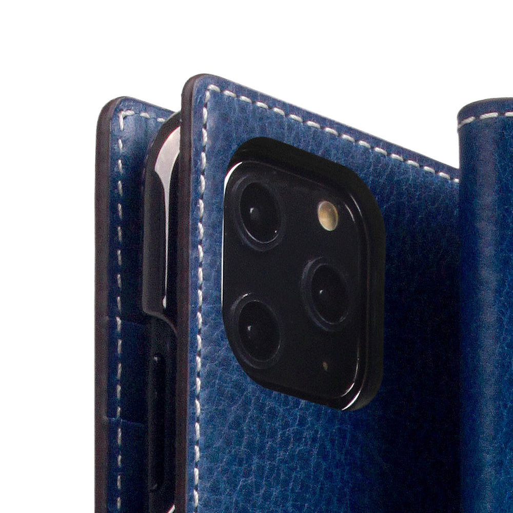 D+ Italian Temponata Leather Case for iPhone 11 Pro Max Blue Tan