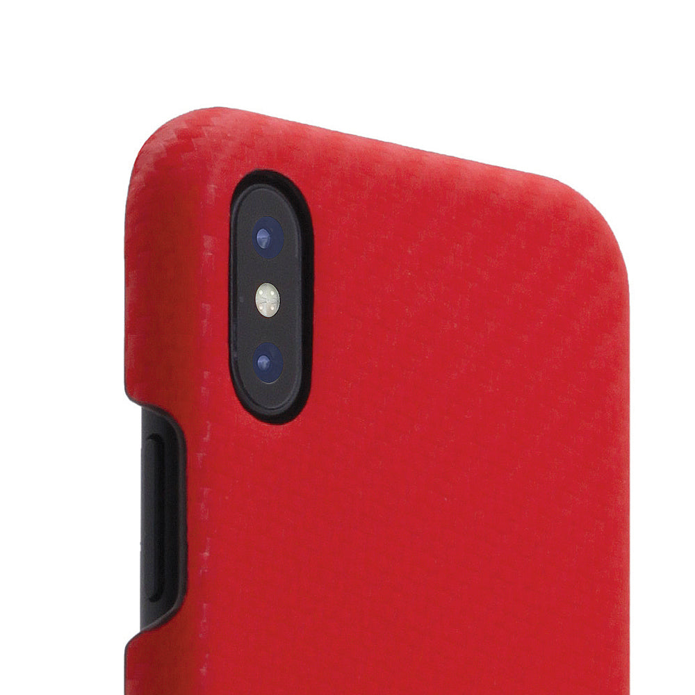 D+ Italian Carbon Leather Back Case for iPhone X / XS Red