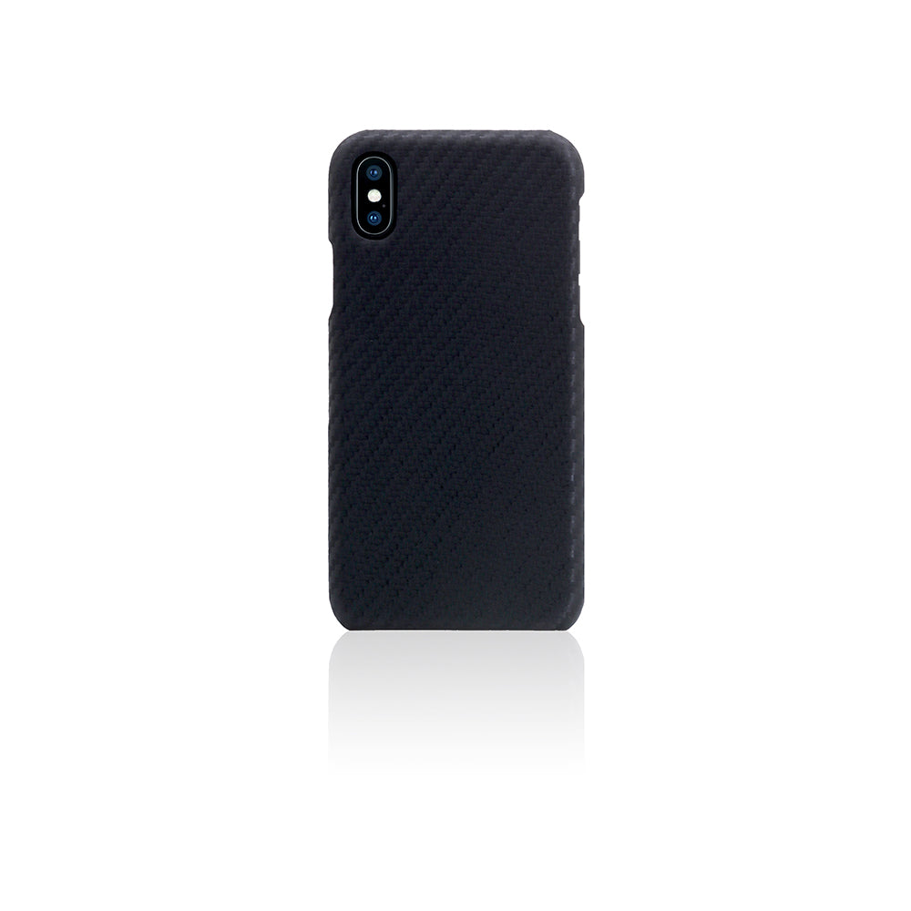 D+ Italian Carbon Leather Back Case for iPhone X / XS Black