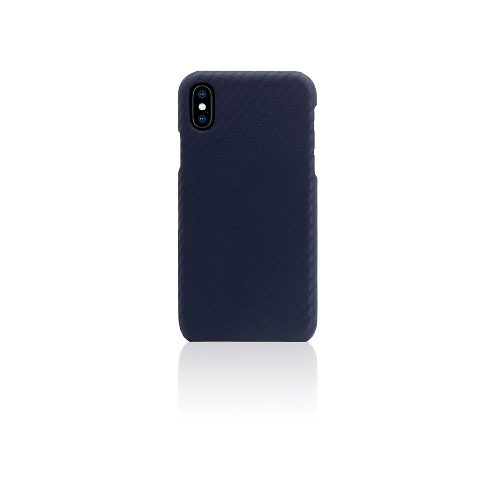 D+ Italian Carbon Leather Back Case for iPhone X / XS Navy