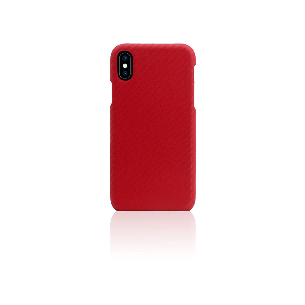 D+ Italian Carbon Leather Back Case for iPhone X / XS Red