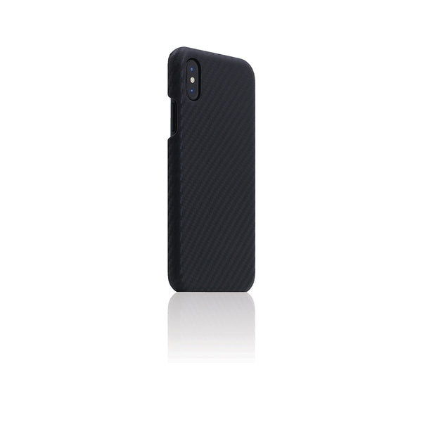 D+ Italian Carbon Leather Back Case for iPhone X / XS Black