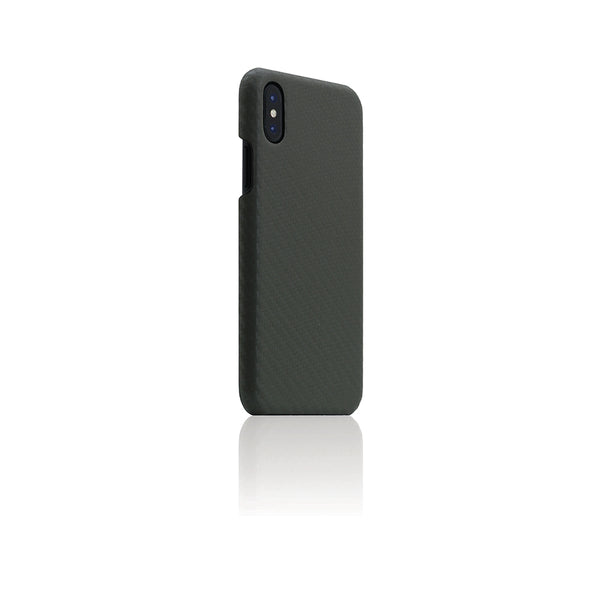 D+ Italian Carbon Leather Back Case for iPhone X / XS Khaki