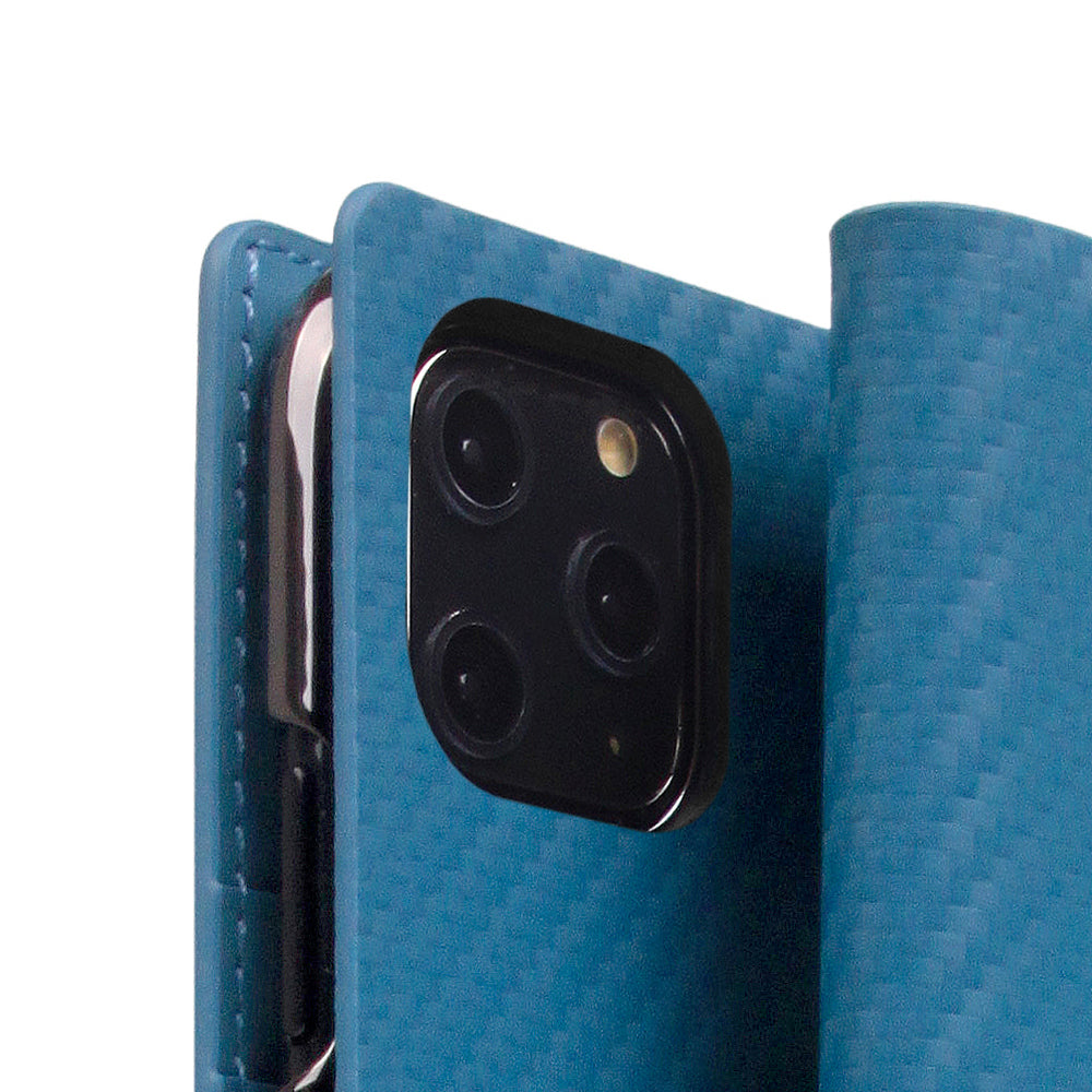D+ Italian Carbon Leather Case for iPhone 11 Pro Blue