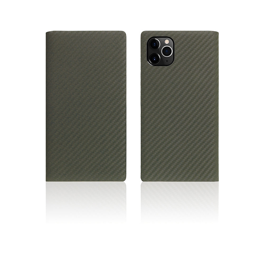 D+ Italian Carbon Leather Case for iPhone 11 Pro Khaki