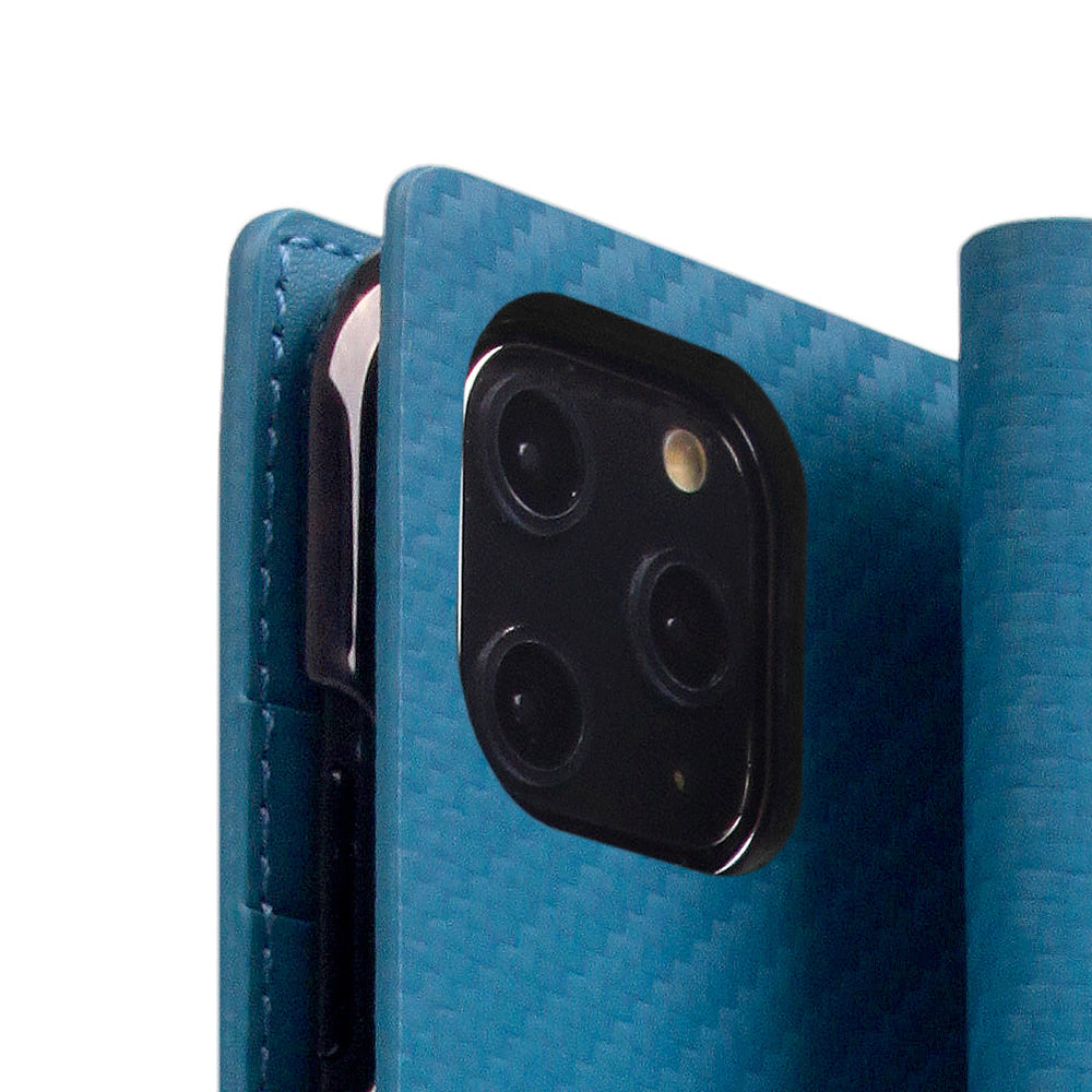 D+ Italian Carbon Leather Case for iPhone 11 Pro Max (Blue)