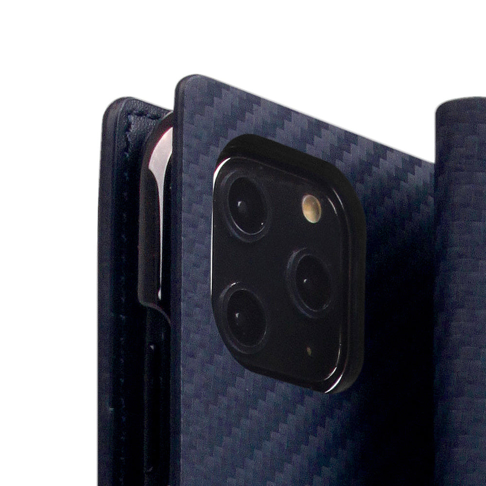 D+ Italian Carbon Leather Case for iPhone 11 Pro Max Navy