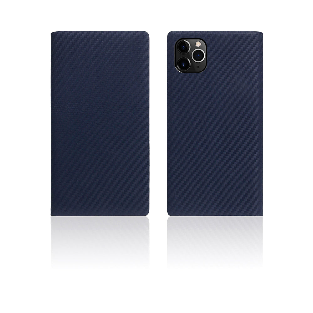 D+ Italian Carbon Leather Case for iPhone 11 Pro Max Navy