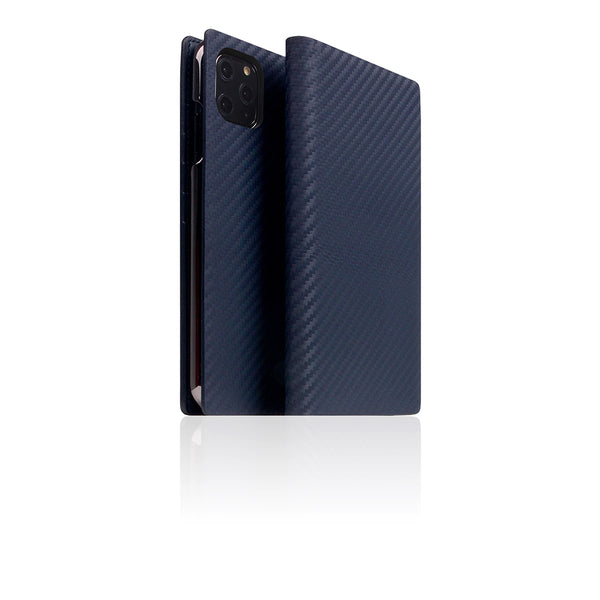 D+ Italian Carbon Leather Case for iPhone 11 Pro Max Navy