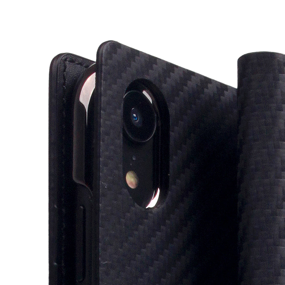 D+ Italian Carbon Leather Case for iPhone XR Black