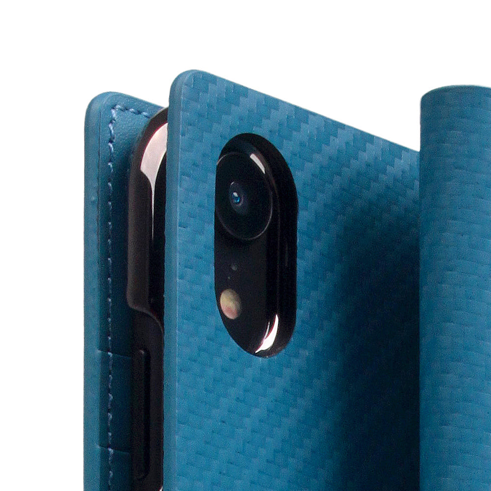 D+ Italian Carbon Leather Case for iPhone XR Blue