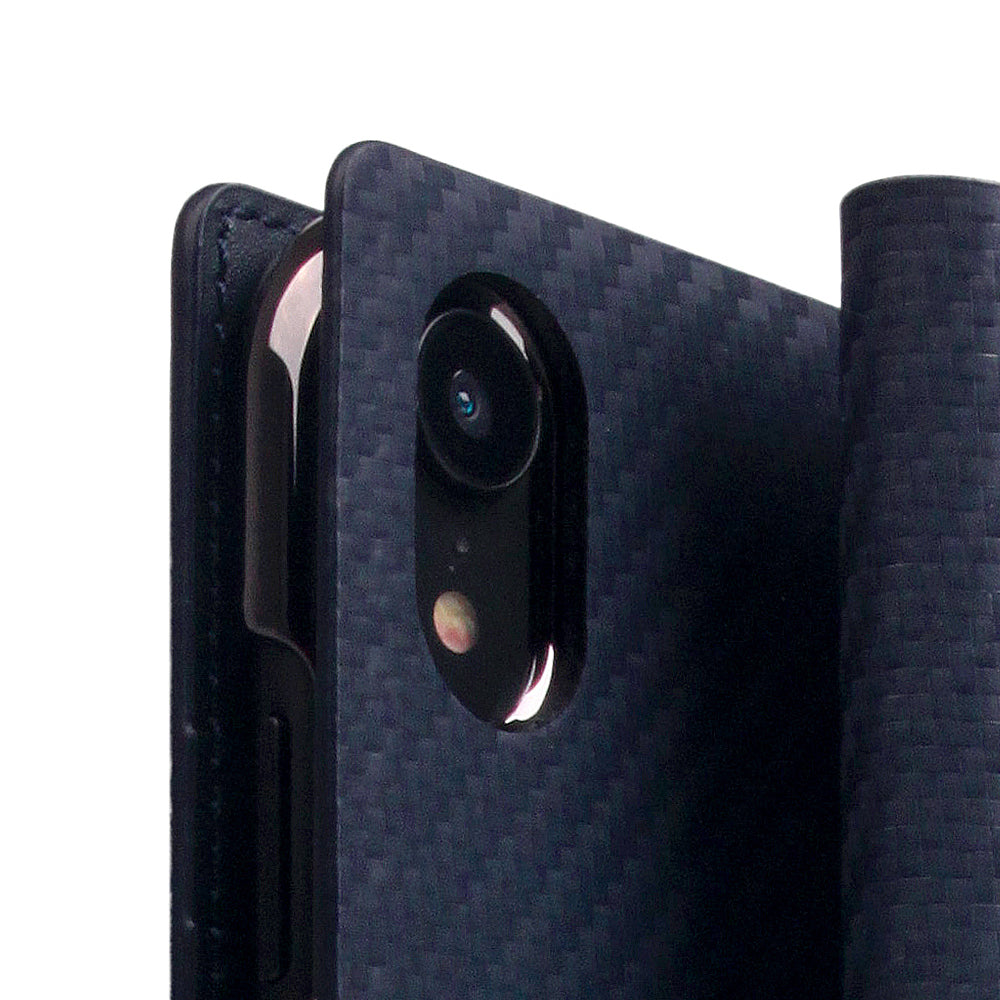 D+ Italian Carbon Leather Case for iPhone XR Navy