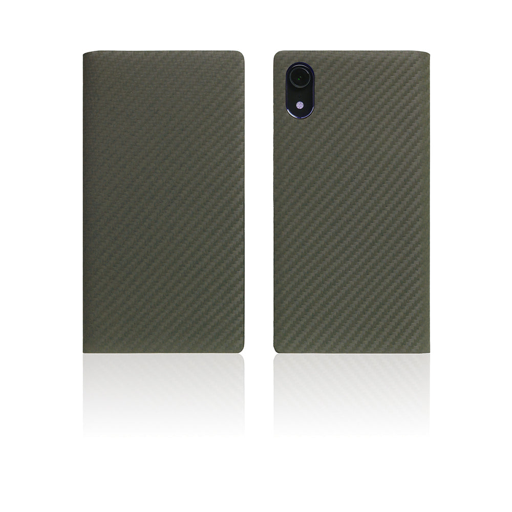 D+ Italian Carbon Leather Case for iPhone XR Khaki