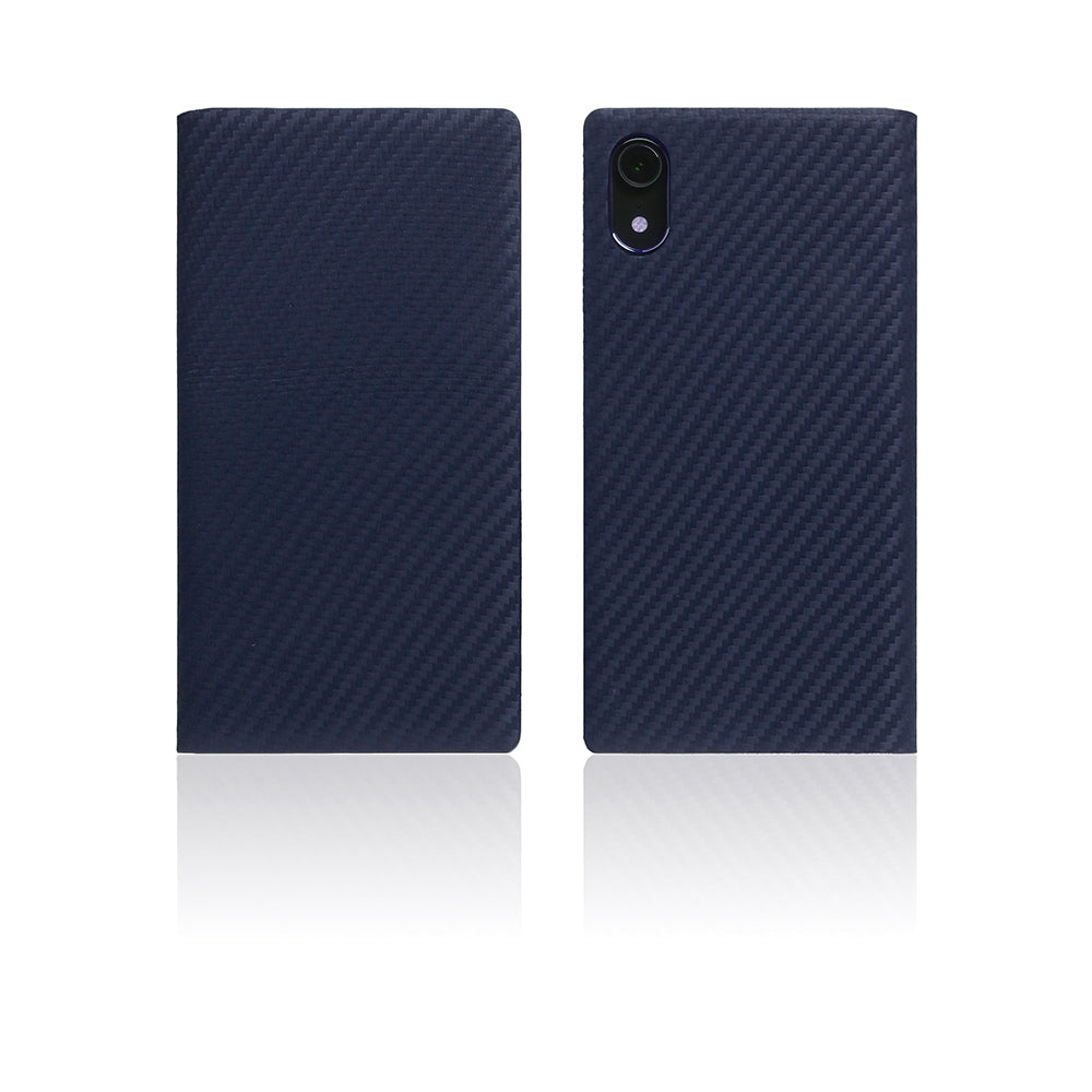 D+ Italian Carbon Leather Case for iPhone XR Navy